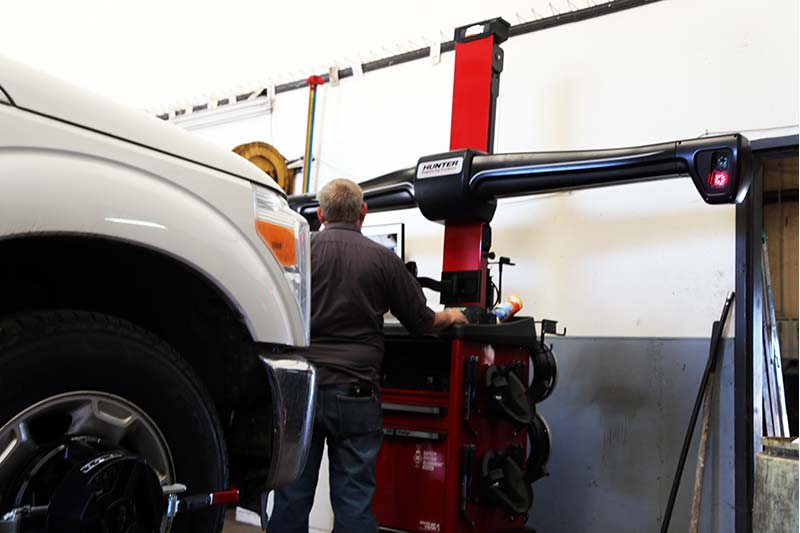 Wheel Alignment check made easy with the Hunter wheel alignment system at Cox Tire