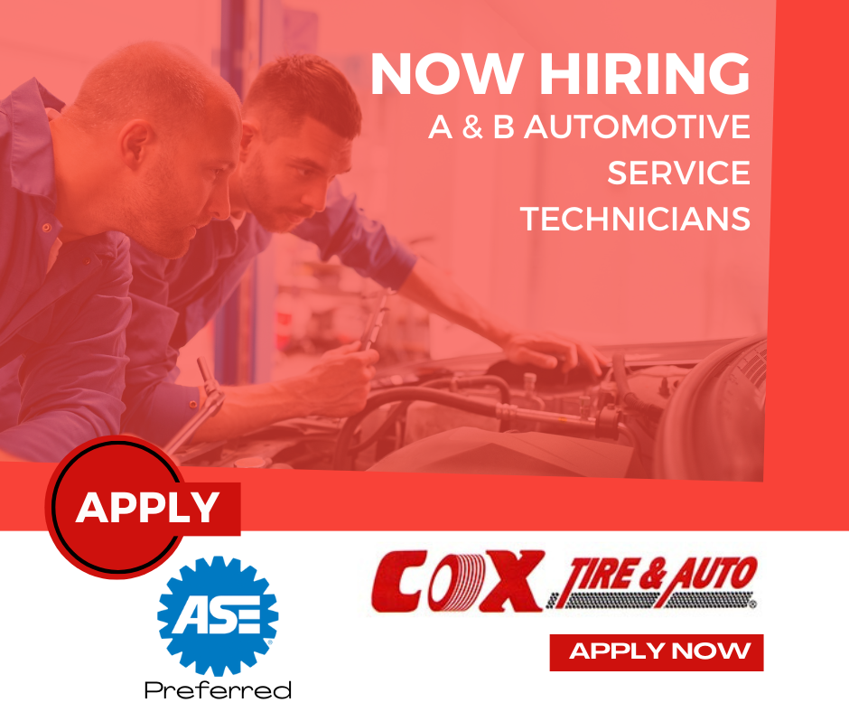 Now Hiring Automotive Technicians